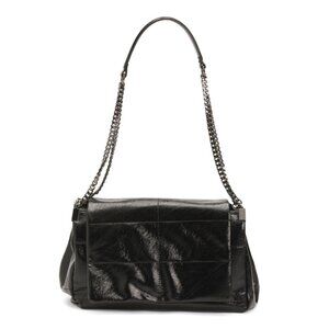 HOHOHO Black Quilted Flap Over Shoulder Bag